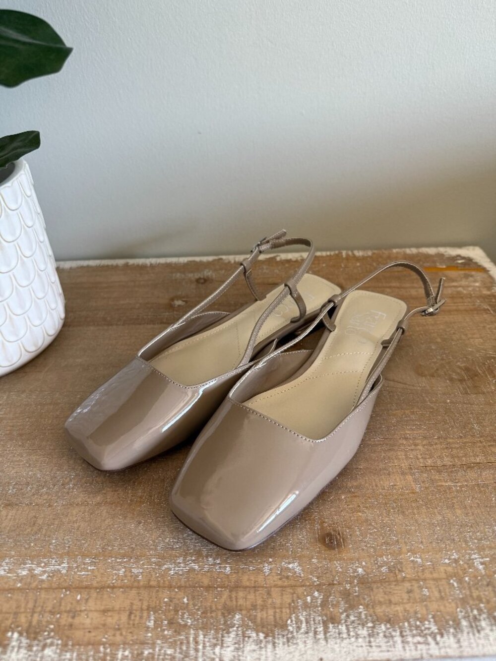 Franco Sarto Tadella Square Toe Slingback Flats : 6.5